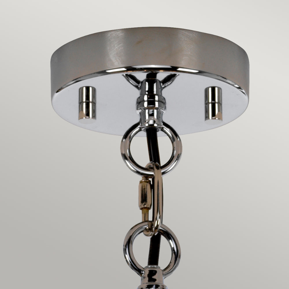 Elstead Shoal 4 Light Pendant Light in Polished Nickel