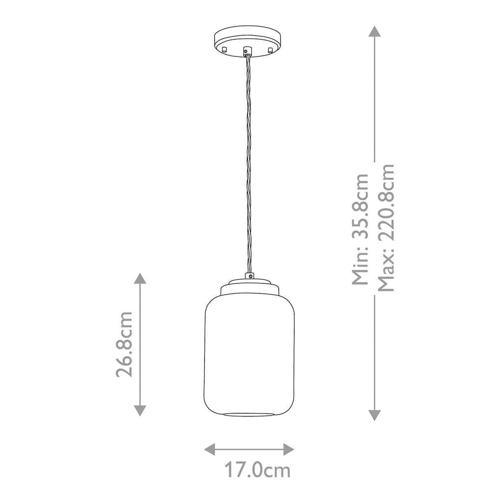 Elstead Sola 1 Light Pendant Light in Polished Nickel