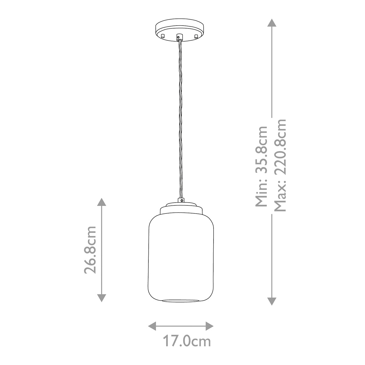 Elstead Sola 1 Light Pendant Light in Polished Nickel