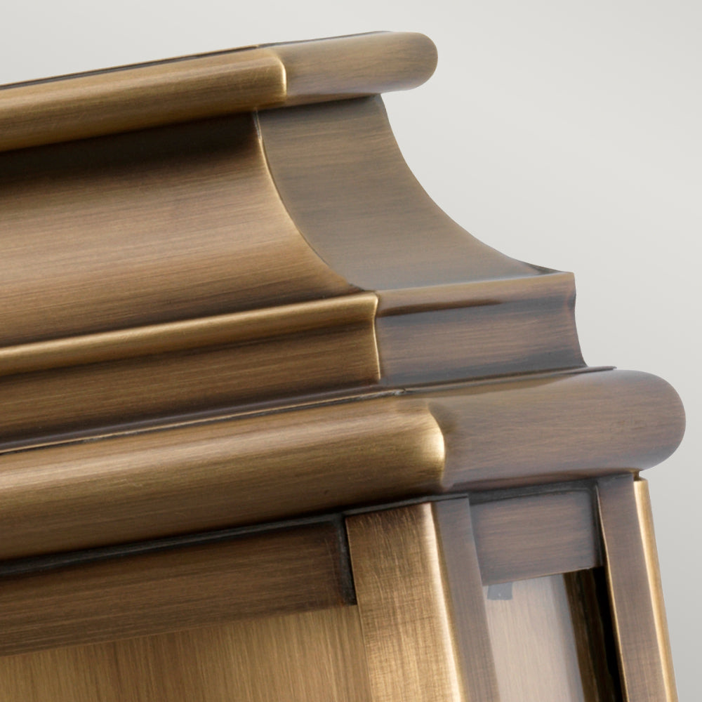 Elstead St Pauls Flush Wall Lantern in Brass