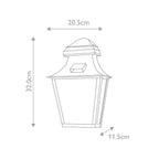Elstead St Pauls Flush Wall Lantern in Brass
