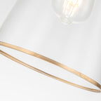 Elstead Staring Pendant Distressed Gold Clear with Clear Glass Shade