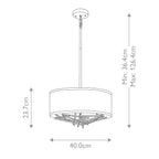 Elstead Taiko 3 Light Pendant Light in Olde Bronze