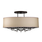 Elstead Taiko 5 Light Island Pendant Light in Olde Bronze