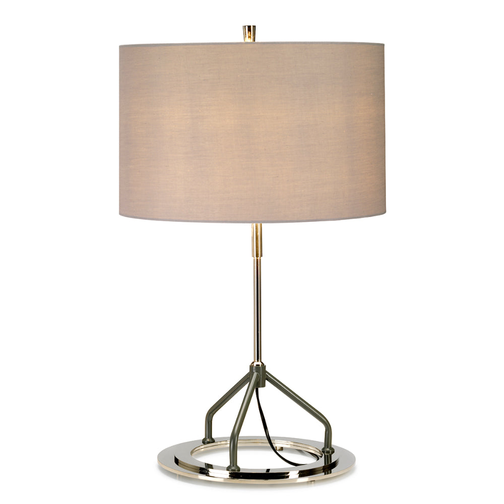 Elstead Vicenza Table Lamp in Dark Grey and Polished Nickel