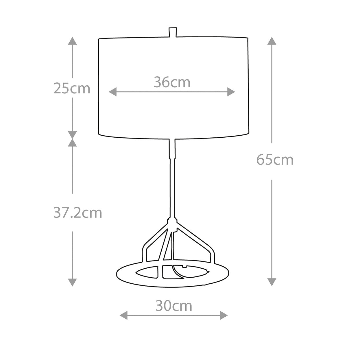 Elstead Vicenza Table Lamp in Polished Nickel with White Shade