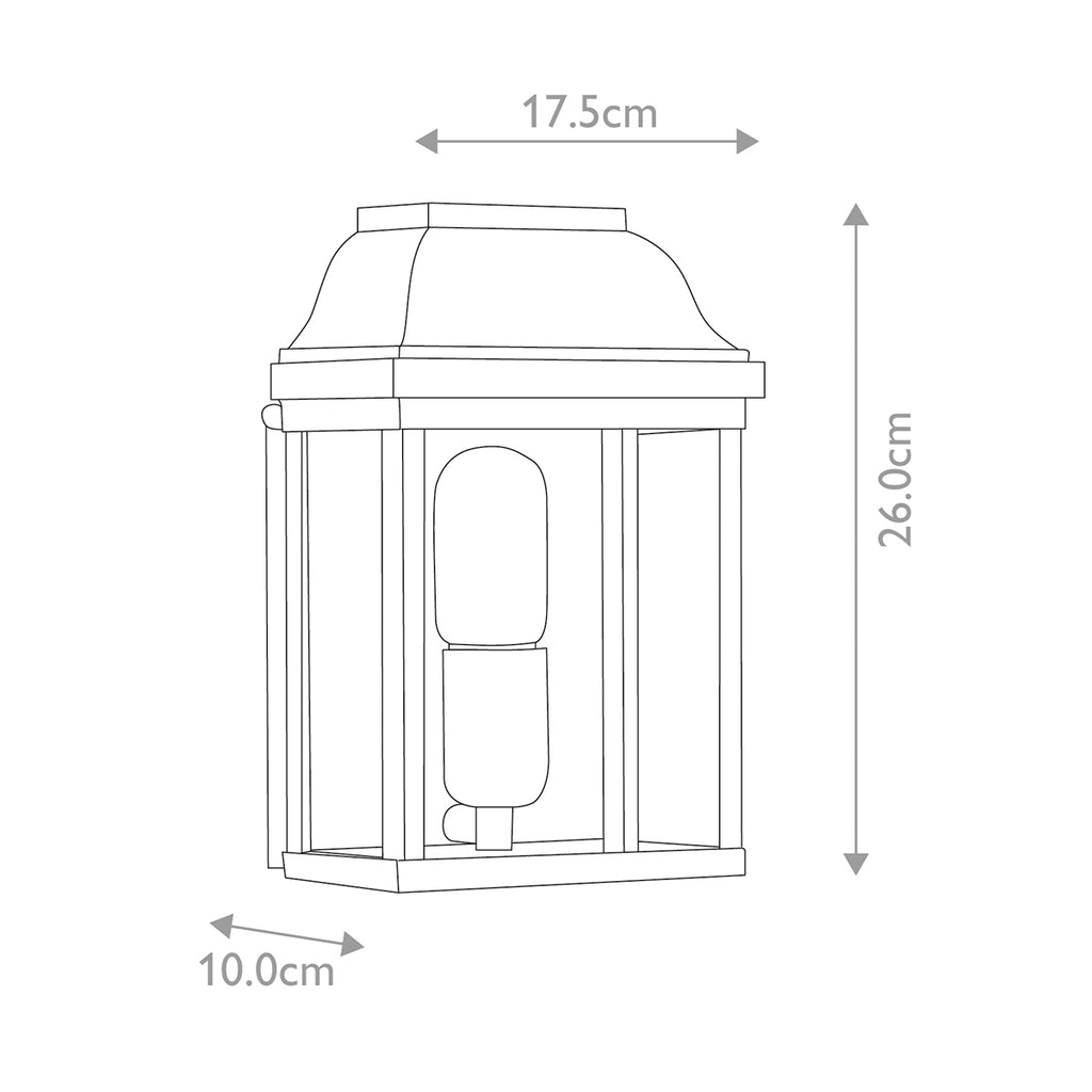 Elstead Victoria Outdoor Coastal Wall Lantern in Solid Brass
