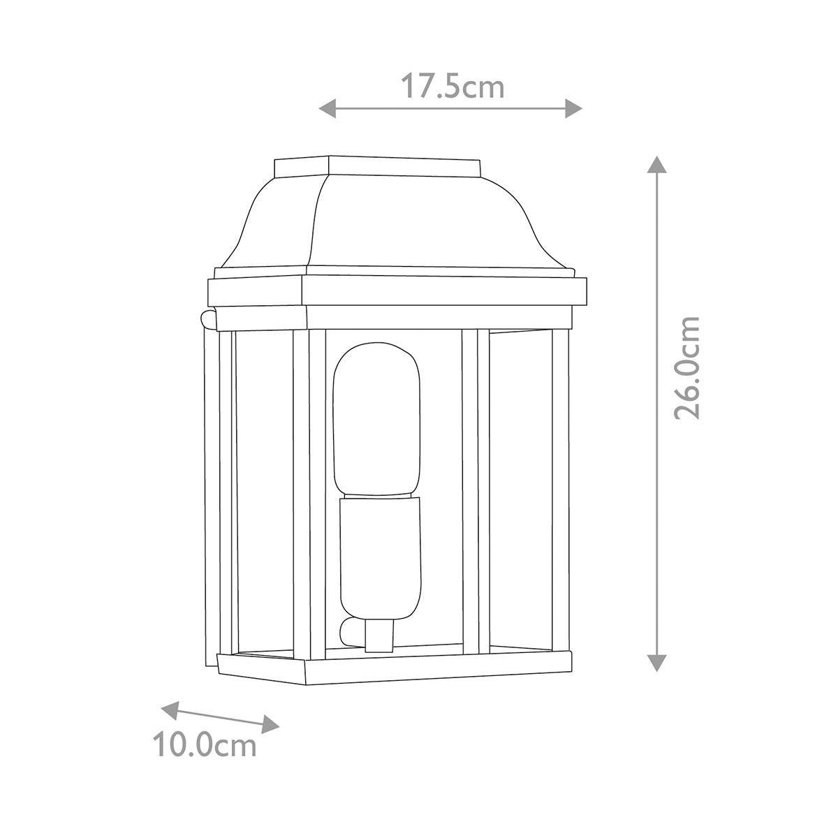 Elstead Victoria Outdoor Coastal Wall Lantern in Solid Brass