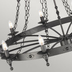 Elstead Warwick 18 Light Chandelier in Graphite