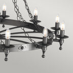 Elstead Warwick 18 Light Chandelier in Graphite
