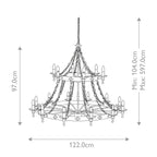 Elstead Warwick 18 Light Chandelier in Graphite