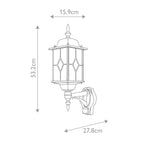 Elstead Wexford 1 Light Outdoor Wall Lantern with PIR in Black/Silver