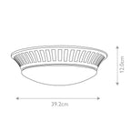 Elstead Whitby 1 Light Flush Ceiling Light in Polished Chrome