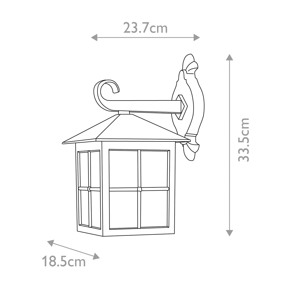 Elstead Winchester 1 Light Outdoor Wall Lantern in Black