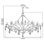 Elstead Windsor 12 Light Chandelier in Gold Patina