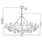 Elstead Windsor 12 Light Chandelier in Graphite