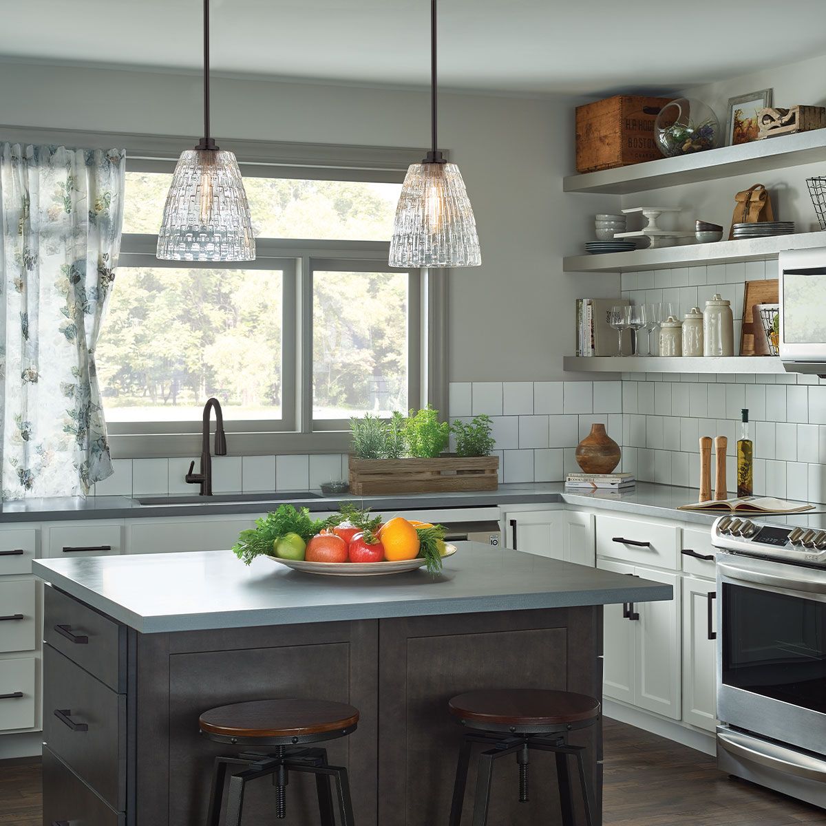 Elstead Windsor Duo-Mount Pendant in Black