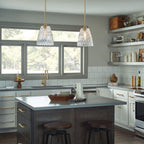 Elstead Windsor Duo-Mount Pendant in Painted Natural Brass