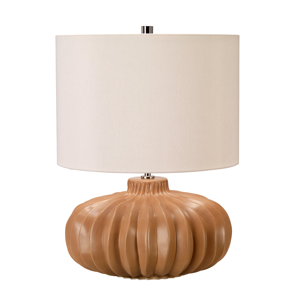 Elstead Woodside Table Lamp in Vintage Caramel Ceramic