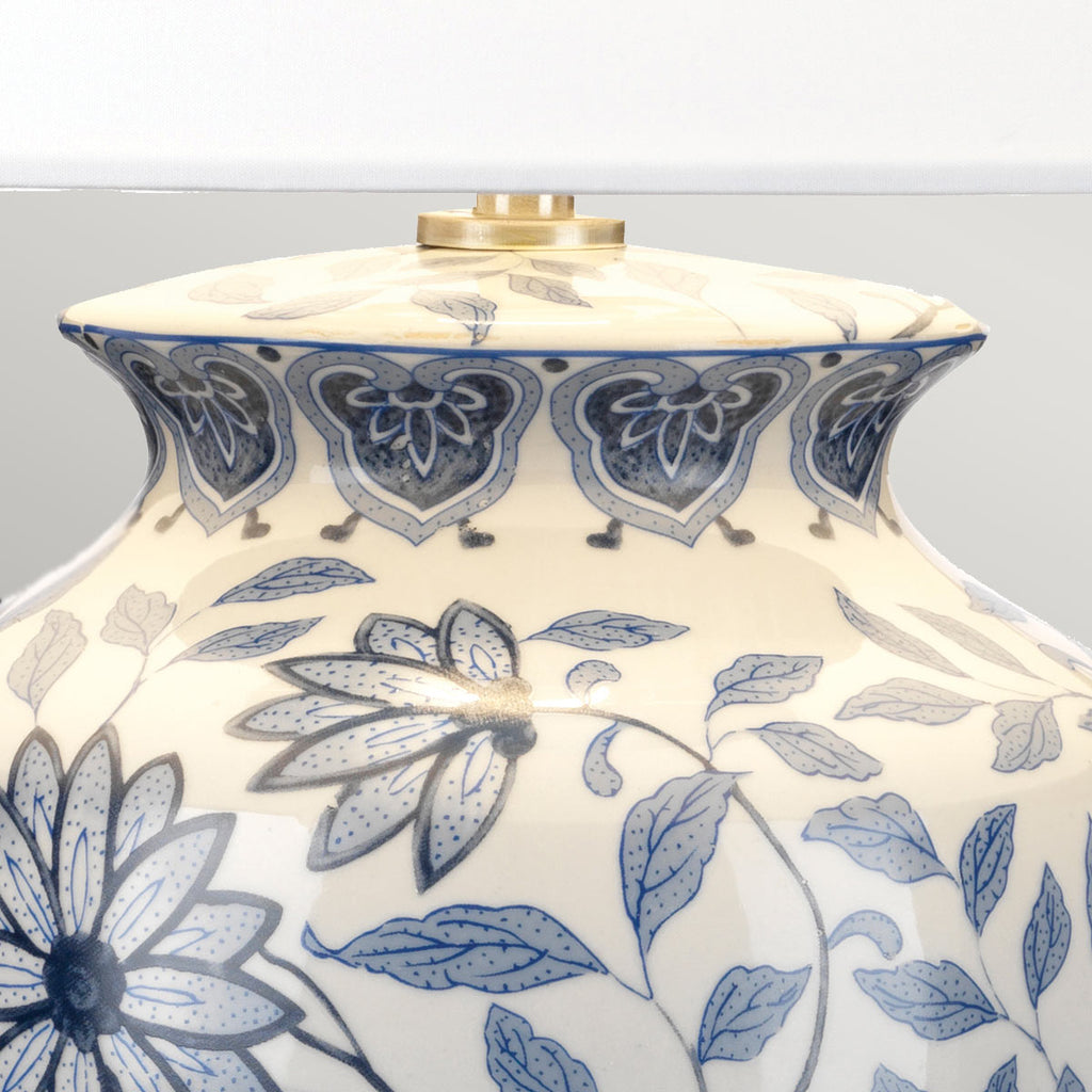 Elstead Ying Table Lamp with White Tapered Drum Shade