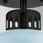 Elstead York Duo-Mount Pendant in Black & Pale Blue