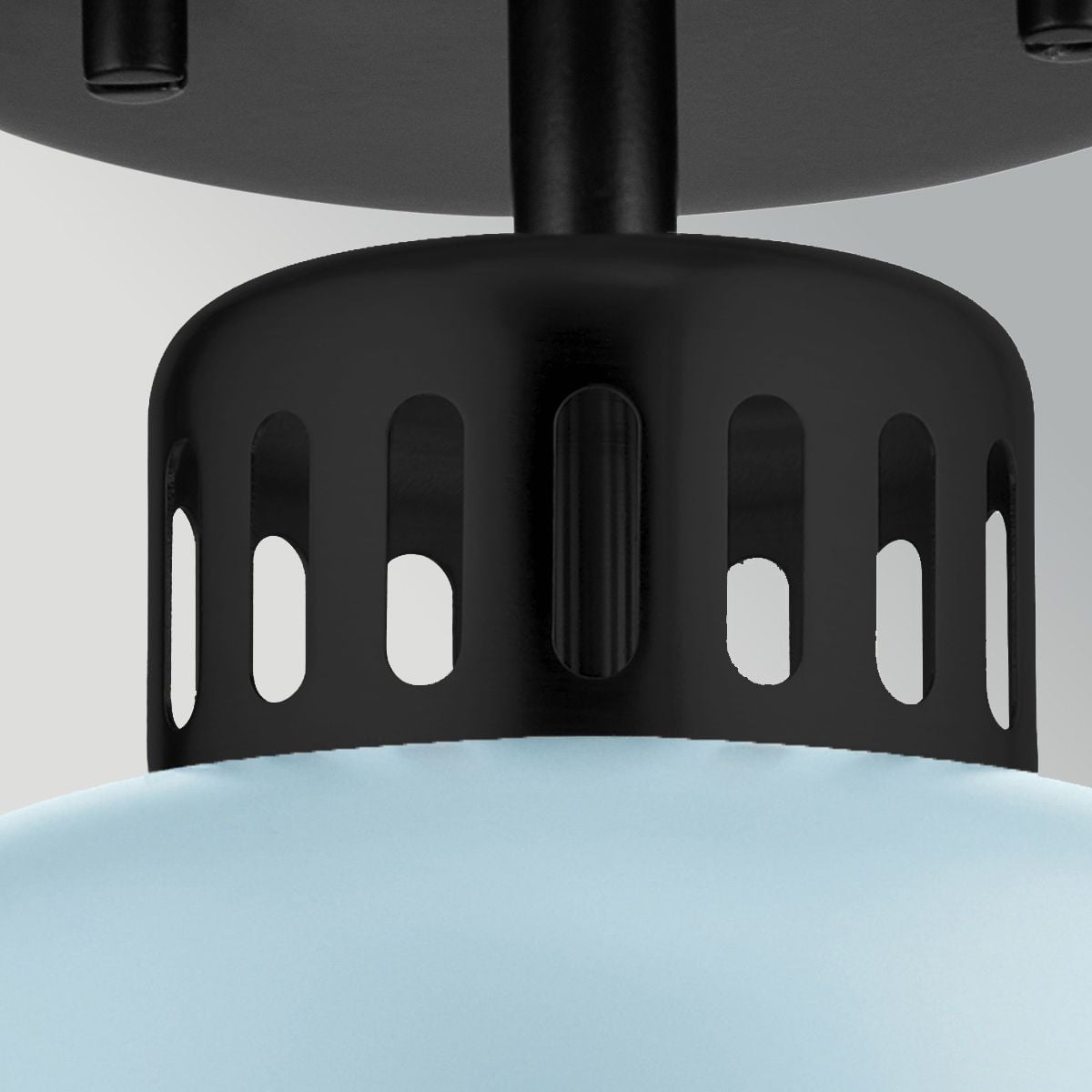 Elstead York Duo-Mount Pendant in Black & Pale Blue
