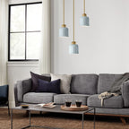 Elstead York Duo-Mount Pendant in Painted Natural Brass