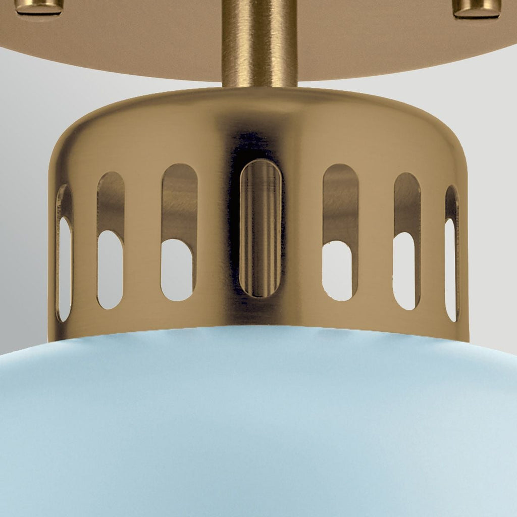 Elstead York Duo-Mount Pendant in Painted Natural Brass