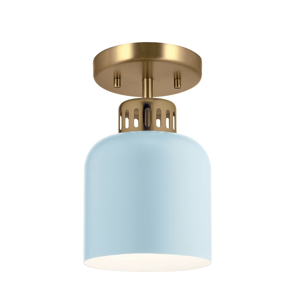 Elstead York Duo-Mount Pendant in Painted Natural Brass