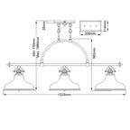 Quoizel Emery 3 Light Bar Pendant Light in Palladian Bronze
