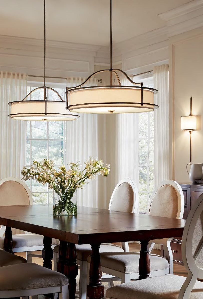 Kichler Emory 4 Light Semi Flush Ceiling Light in Classic Pewter