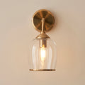 Endon Ashcroft Wall Light in Brushed Aged Brass and Clear Glass