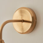 Endon Ashcroft Wall Light in Brushed Aged Brass and Clear Glass