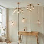 Endon Ashcroft Wall Light in Brushed Aged Brass and Clear Glass
