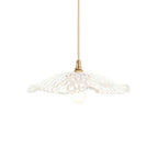 Endon Eltham and Orchid Pendant Light in Brushed Aged Brass with Clear Glass Shade