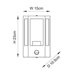 Endon Huntington Wall Light in Matt Black and Clear Glass