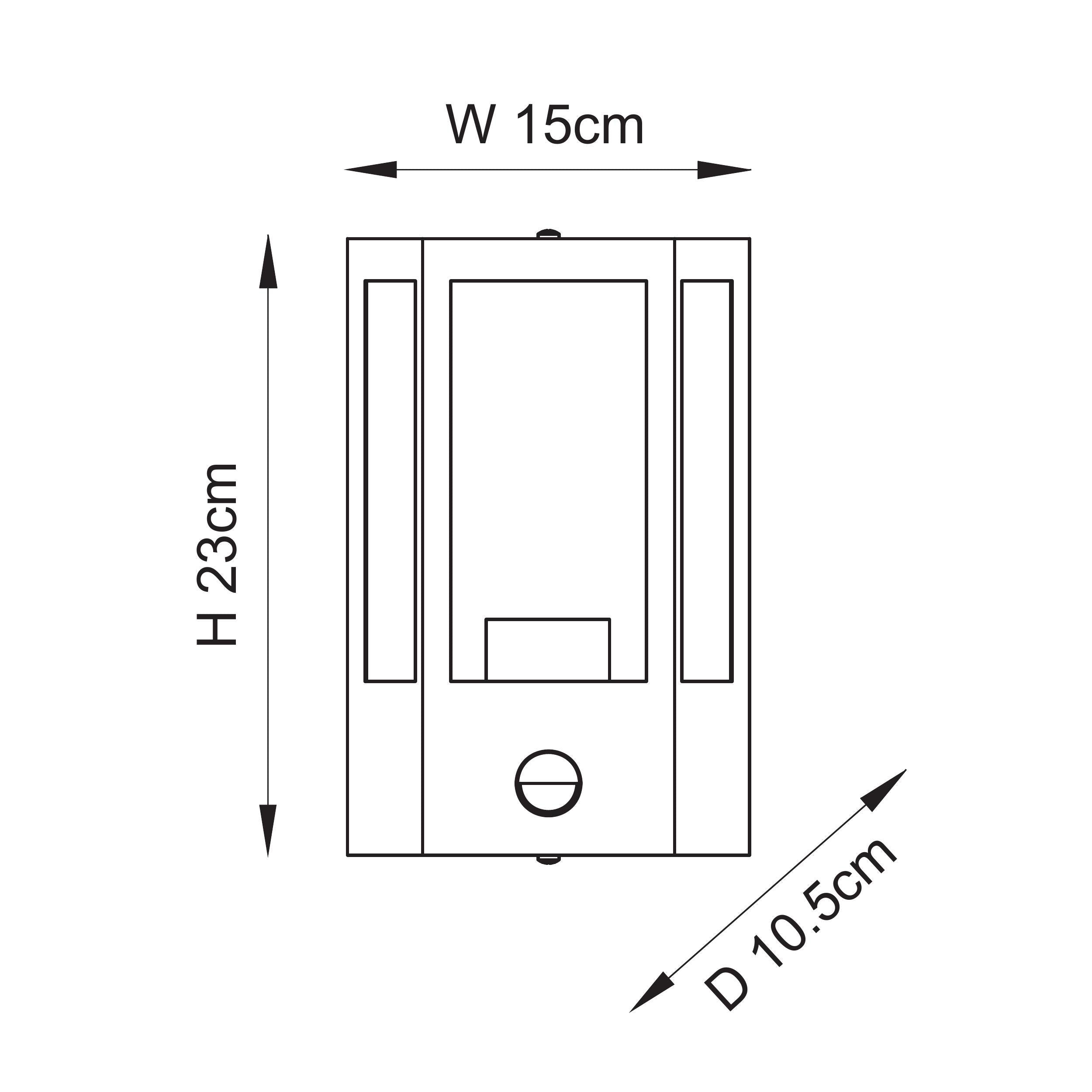 Endon Huntington Wall Light in Matt Black and Clear Glass