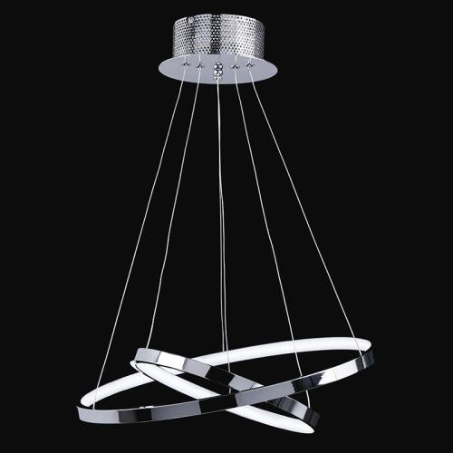 Endon Kline 2 Light Ring Pendant Light in Chrome