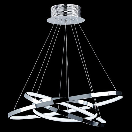Endon Kline 2 Light Ring Pendant Light in Chrome