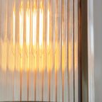 Endon Ridgeton Pendant Light Antique Brass and Clear Ribbed Glass Shade