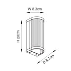 Endon Ridgeton Wall Light in Antique Brass and Clear Ribbed Glass Shade