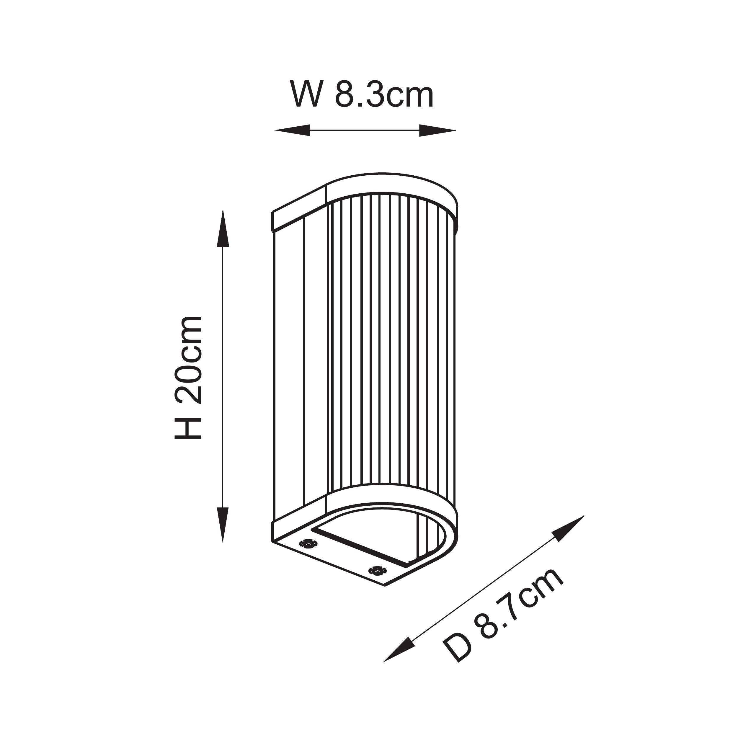 Endon Ridgeton Wall Light in Antique Brass and Clear Ribbed Glass Shade