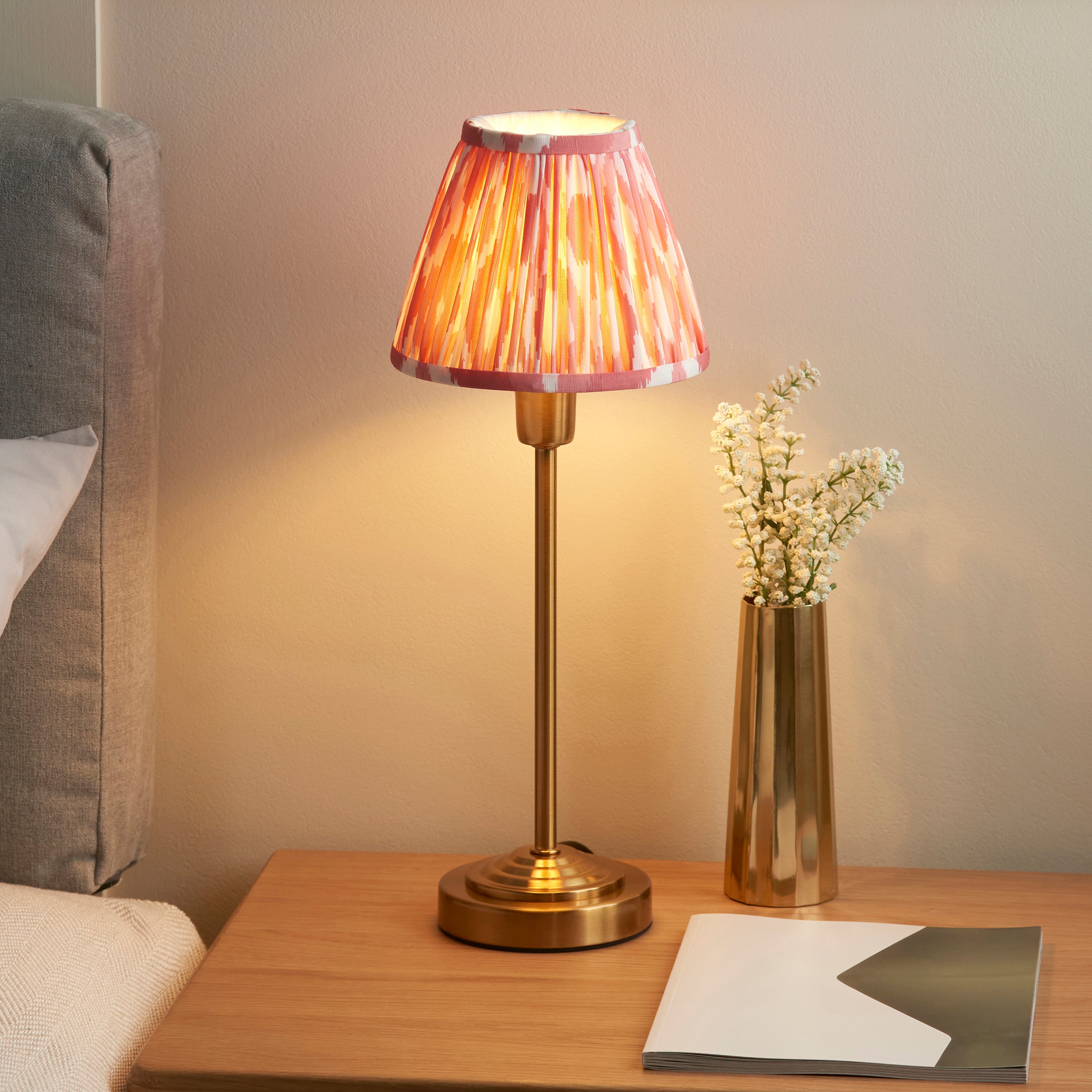 Endon Rise Table Lamp in Vintage Brass