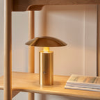 Endon Sunset Rechargeable Table Lamp Brushed Gold Finish