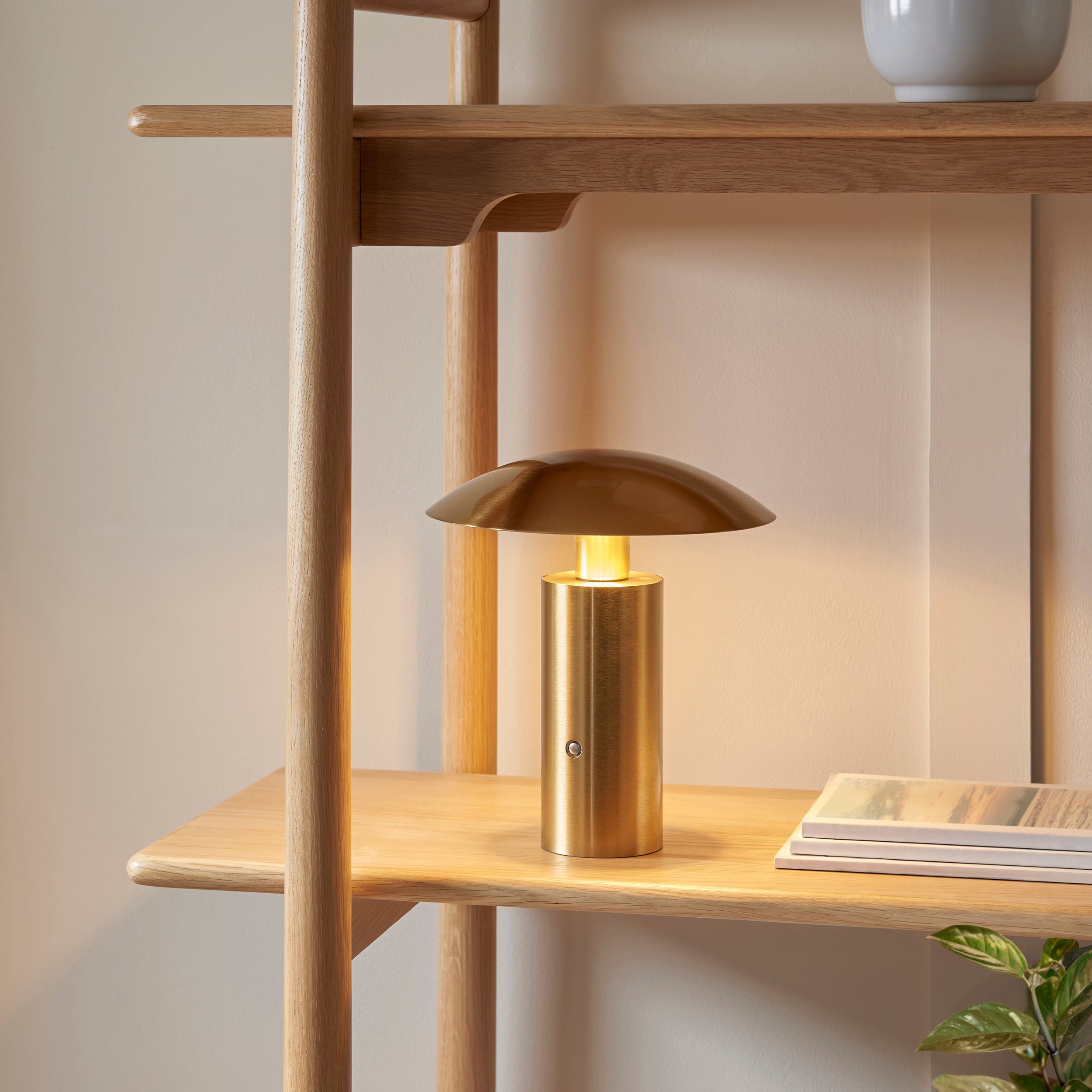 Endon Sunset Rechargeable Table Lamp Brushed Gold Finish
