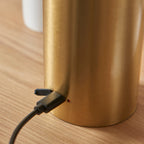 Endon Sunset Rechargeable Table Lamp Brushed Gold Finish