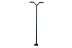 Envergure Double-Head Solar & Rechargeable Lamppost 350 cm 4x500lm - Space Grey Aluminium