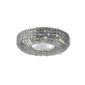 Diyas Enya 6 Light Flush Ceiling Light in Polished Chrome with Crystal