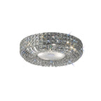 Diyas Enya 6 Light Flush Ceiling Light in Polished Chrome with Crystal