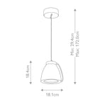 Elstead Europa Small LED Pendant Light in White